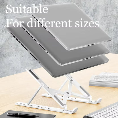 Portable Foldable Laptop Stand – Adjustable ABS Notebook Holder