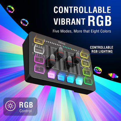 SC3 RGB Gaming Audio Mixer Interface