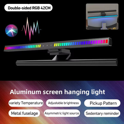 LED Monitor Light Bar USB Stepless Dimming Screen Hanging Lights Curved RGB Background Atmosphere Pickup Lamp Reading Gaming