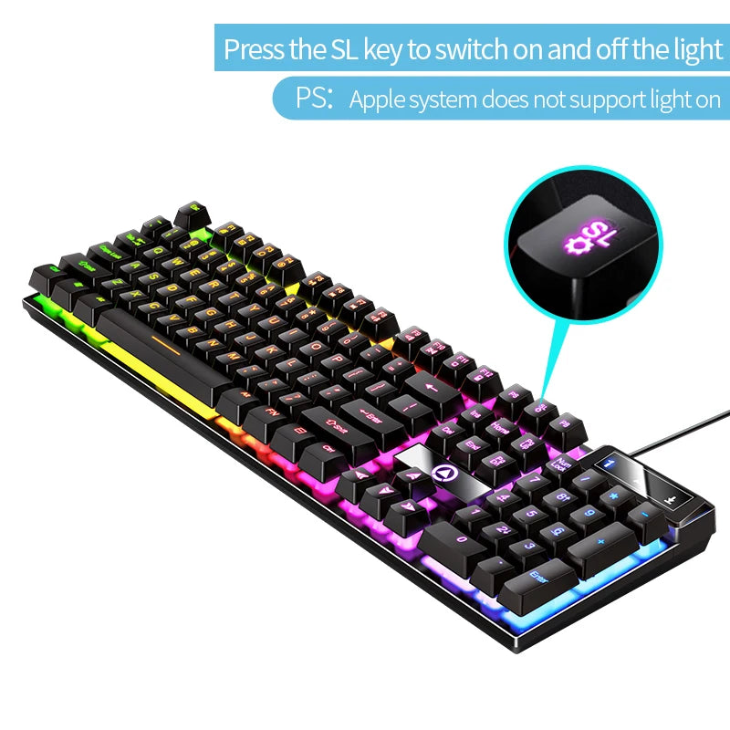 K500 Wired Keyboard Gaming Laptop Desktops PC Computer Office Accessories Low Profile Gamer Keyboards with Numpad