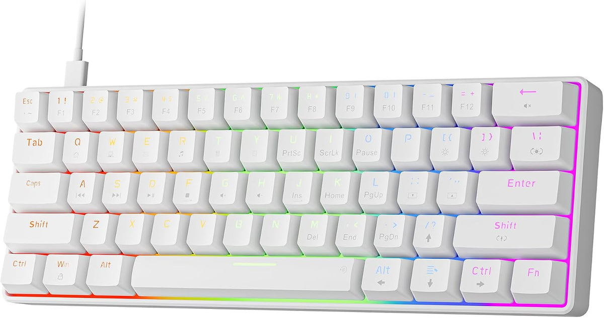 GM611 Gaming Keyboard,60% Percent Mechanical Keyboard Red Switches