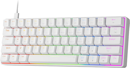 GM611 Gaming Keyboard,60% Percent Mechanical Keyboard Red Switches
