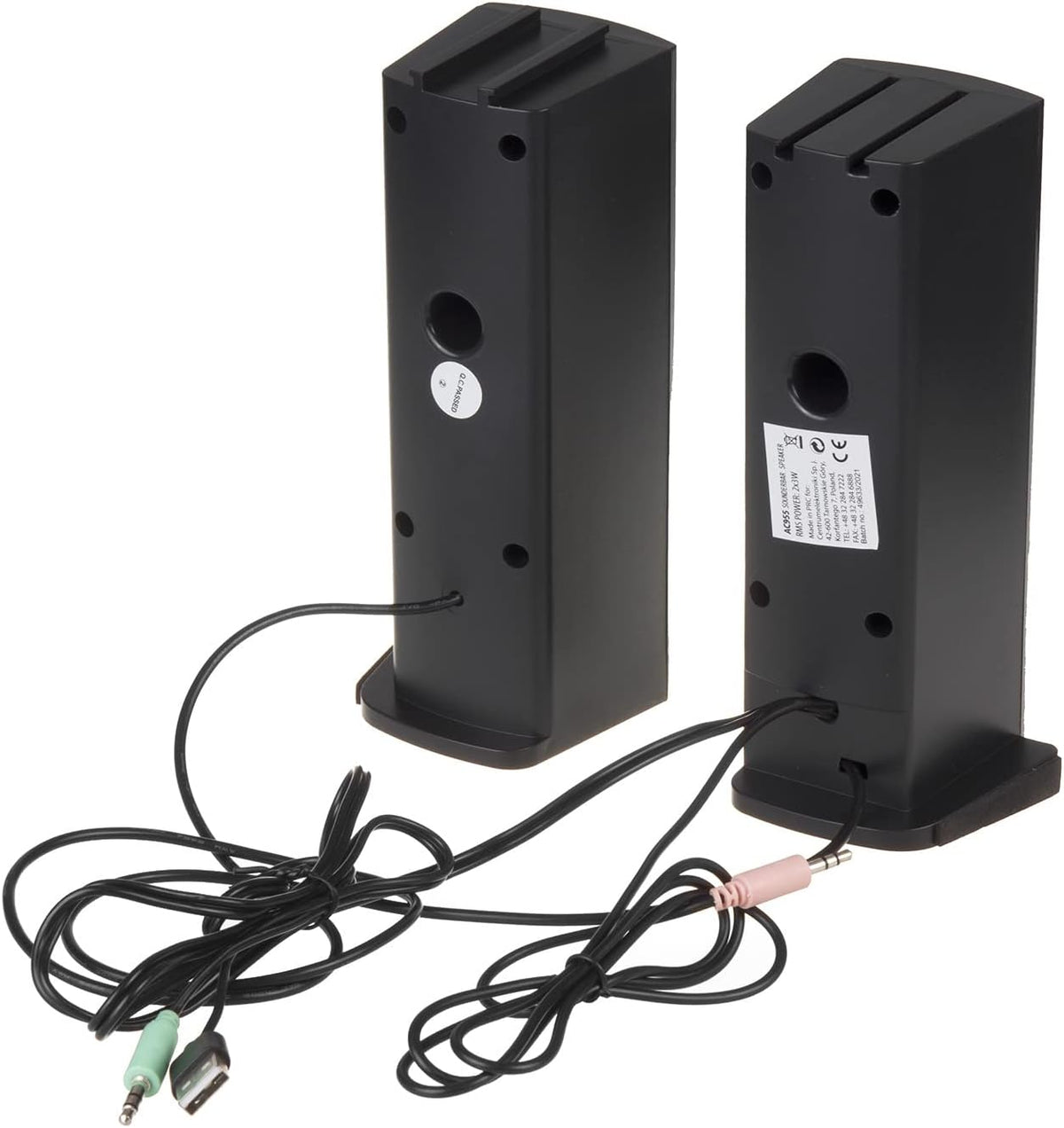 AC955 2 in 1 PC Speaker Soundbar Computer RGB LED Backlight Stereo Gaming USB 2 X 3W AUX 3.5 Mm