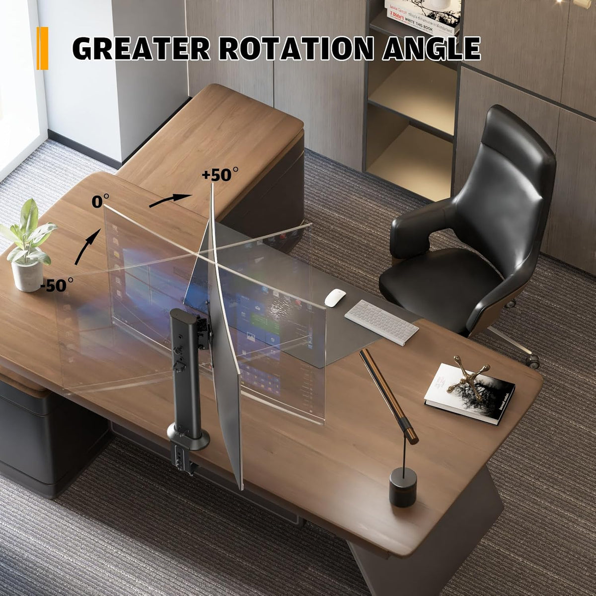 Single Desk Monitor Arm Mount Stand Fit for 13 Inch to 32 Inch Flat Curved Computer Screen with Swivel, Height Adjustable, Rotation,Holds up to 35KG, Black