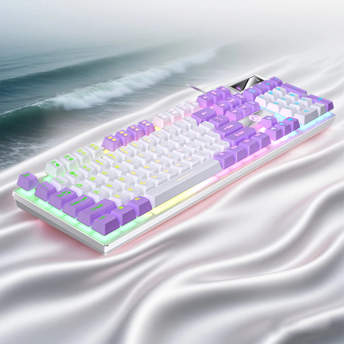 K500 Wired Keyboard Gaming Laptop Desktops PC Computer Office Accessories Low Profile Gamer Keyboards with Numpad