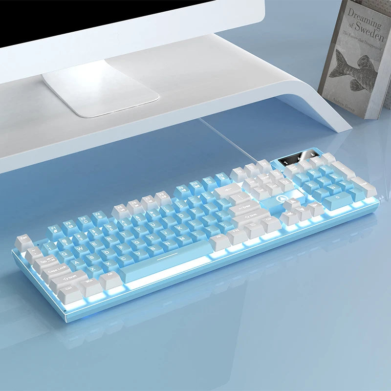 K500 Wired Keyboard Gaming Laptop Desktops PC Computer Office Accessories Low Profile Gamer Keyboards with Numpad
