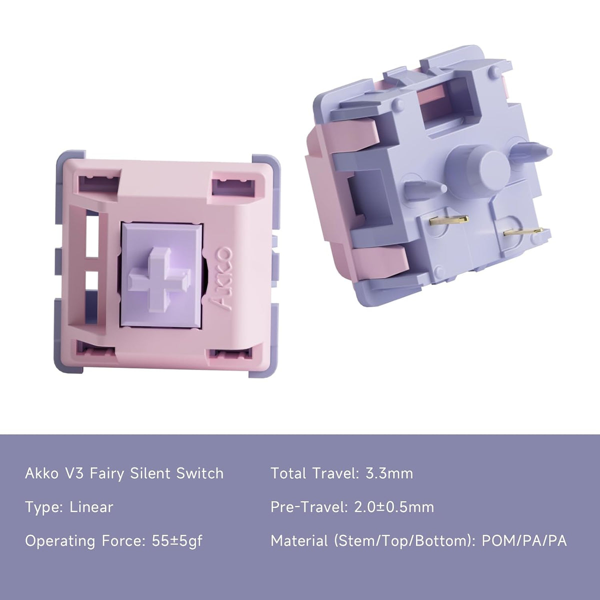 Fairy Silent Switches 5 Pin Linear Mechanical Keyboard Switches 50Gf