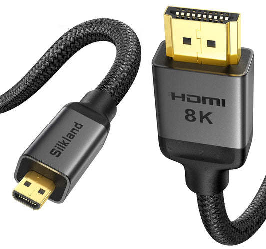 10K 8K 4K Micro HDMI to HDMI 0.3M, Not Mini HDMI
