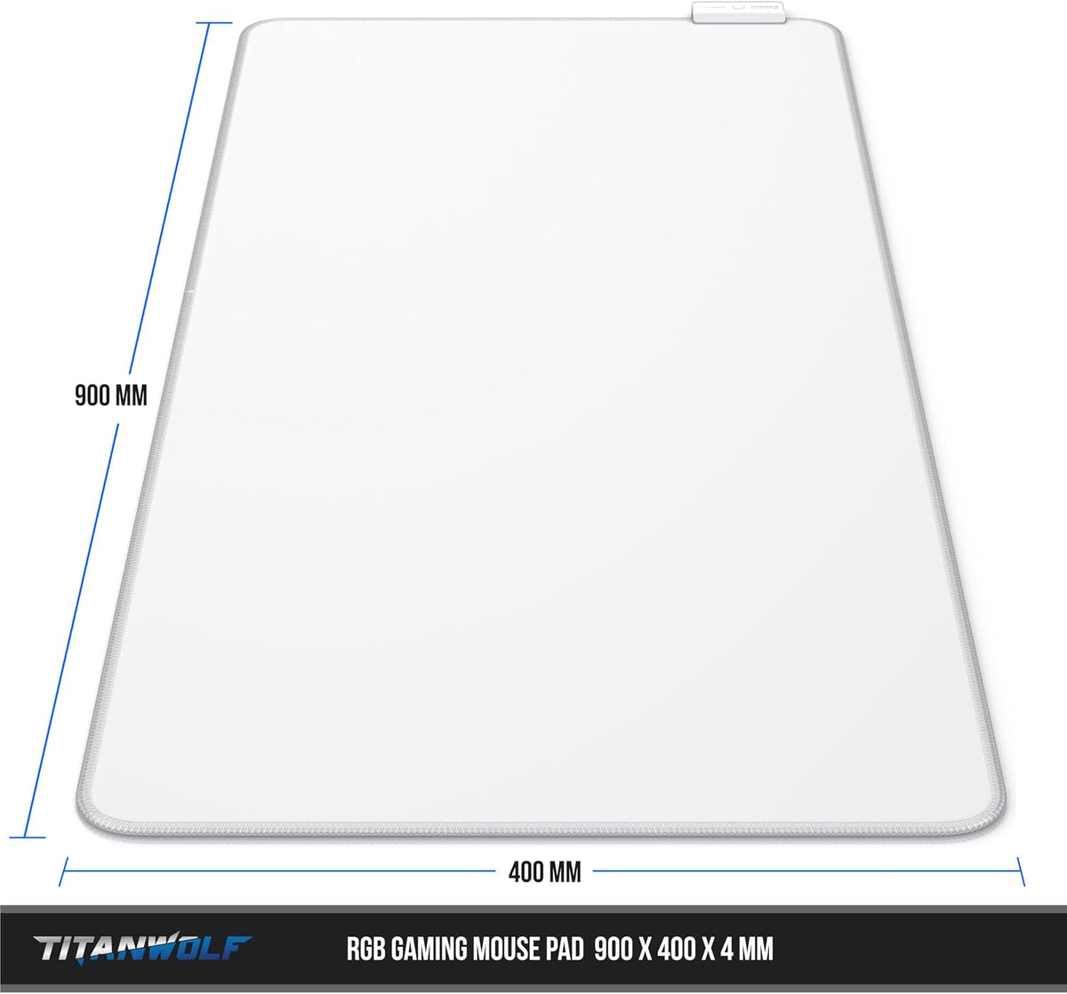 CSL - XXL RGB Gaming Mouse Mat - LED Desk Pad - 900X400 Mm Oversize - XXL Mouse Pad - LED Multi Colour - 11 Lighting Modes - 7 LED Colours plus 4 Effect Modes - Washable - White