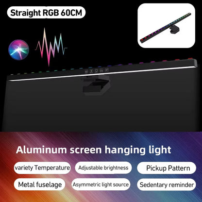 LED Monitor Light Bar USB Stepless Dimming Screen Hanging Lights Curved RGB Background Atmosphere Pickup Lamp Reading Gaming