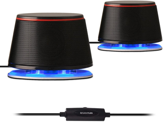 SW102 Computer Speakers for Desktop PC Laptop, 2.0 USB Powered