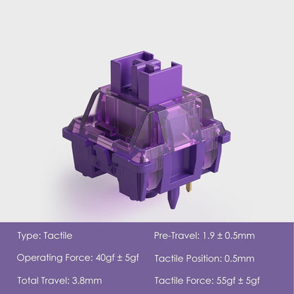 Lavender Purple V3 Pro Switch 5 Pin Tactile Mechanical Switch