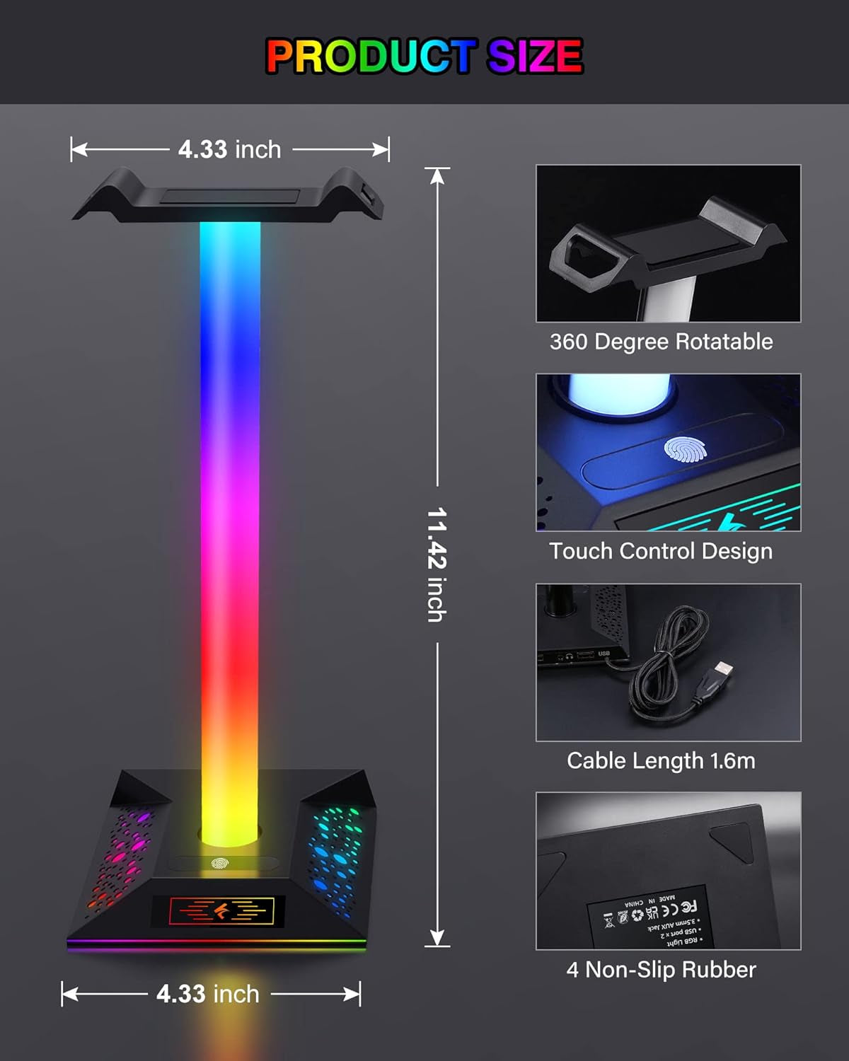Headphone Stand Gaming Headset Holder