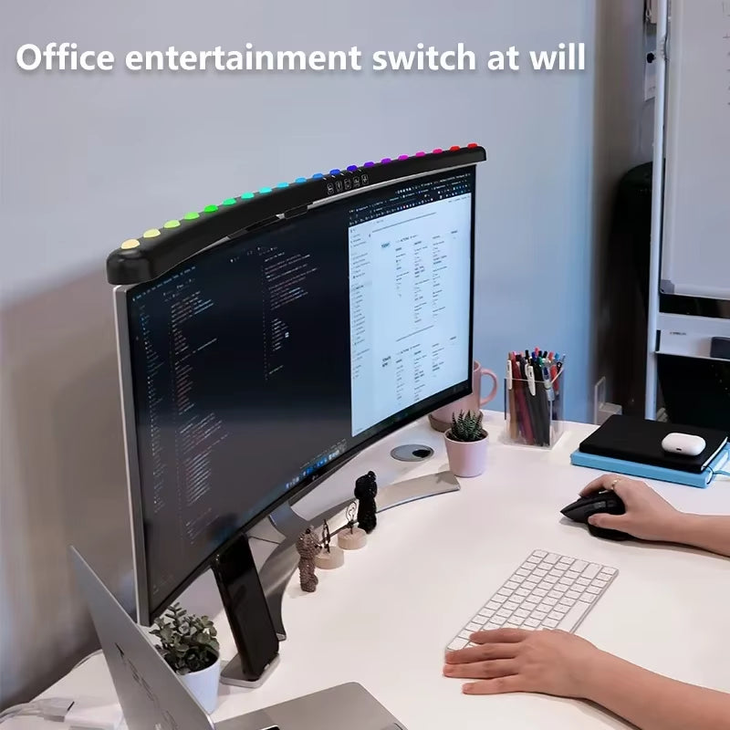 LED Monitor Light Bar USB Stepless Dimming Screen Hanging Lights Curved RGB Background Atmosphere Pickup Lamp Reading Gaming