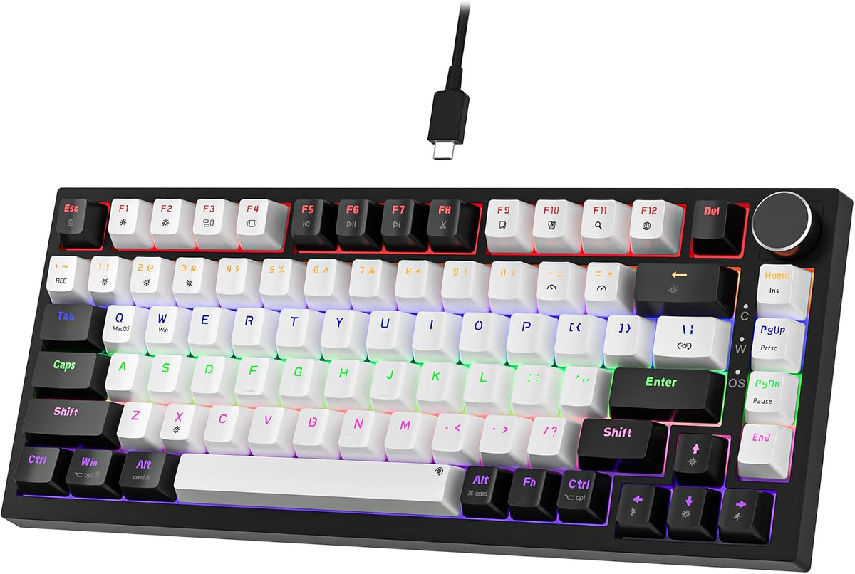 GM326 Mechanical Keyboard,Wired Gaming Keyboard,75% Percent Keyboard