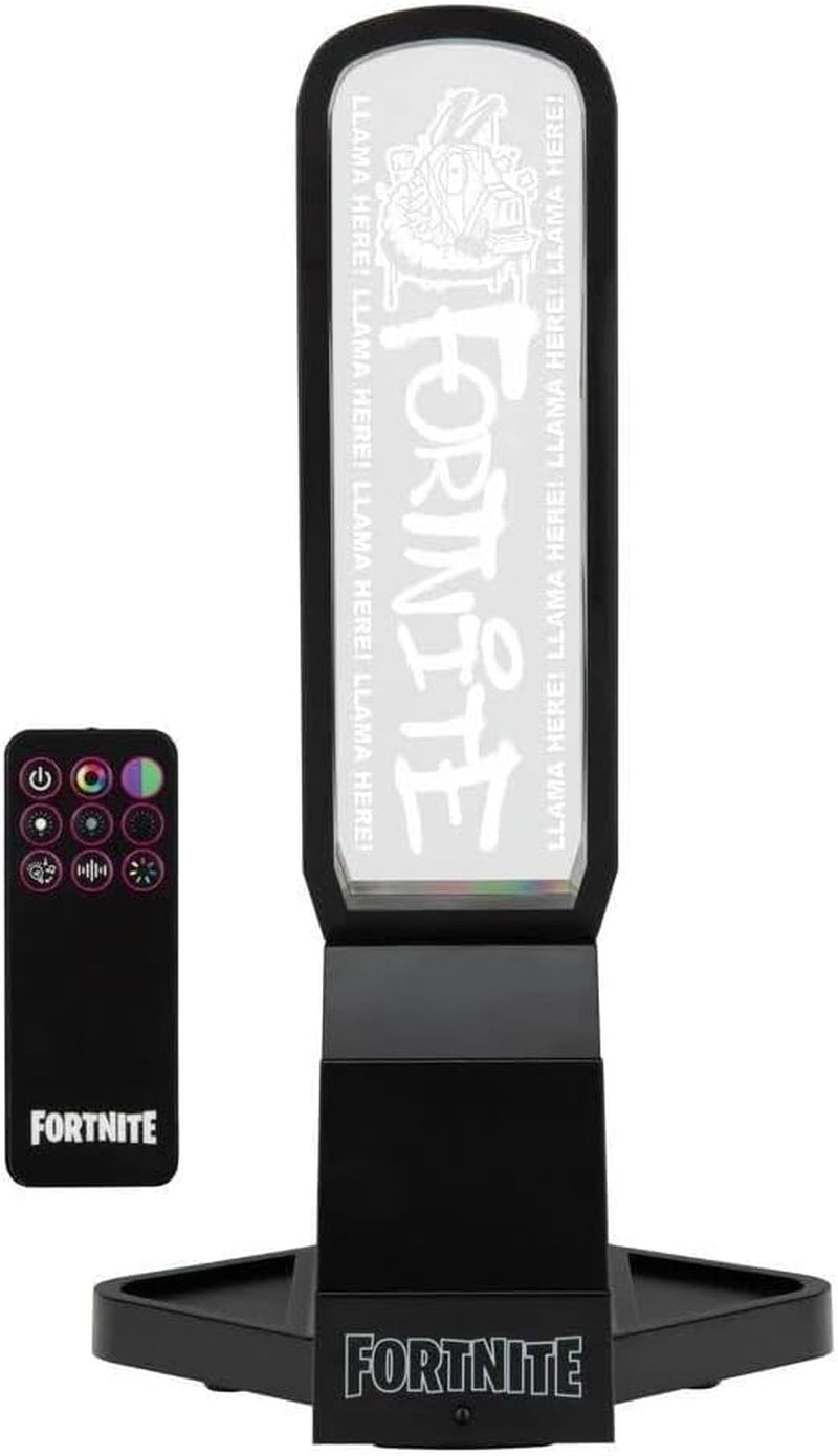Fortnite 3-In-1 Headphone Stand and Tech Charging Station with Console Controller Cradle and 2 USB-C Ports, RGB Colour Changing Light Panel, Officially Licensed Gift for Gamers