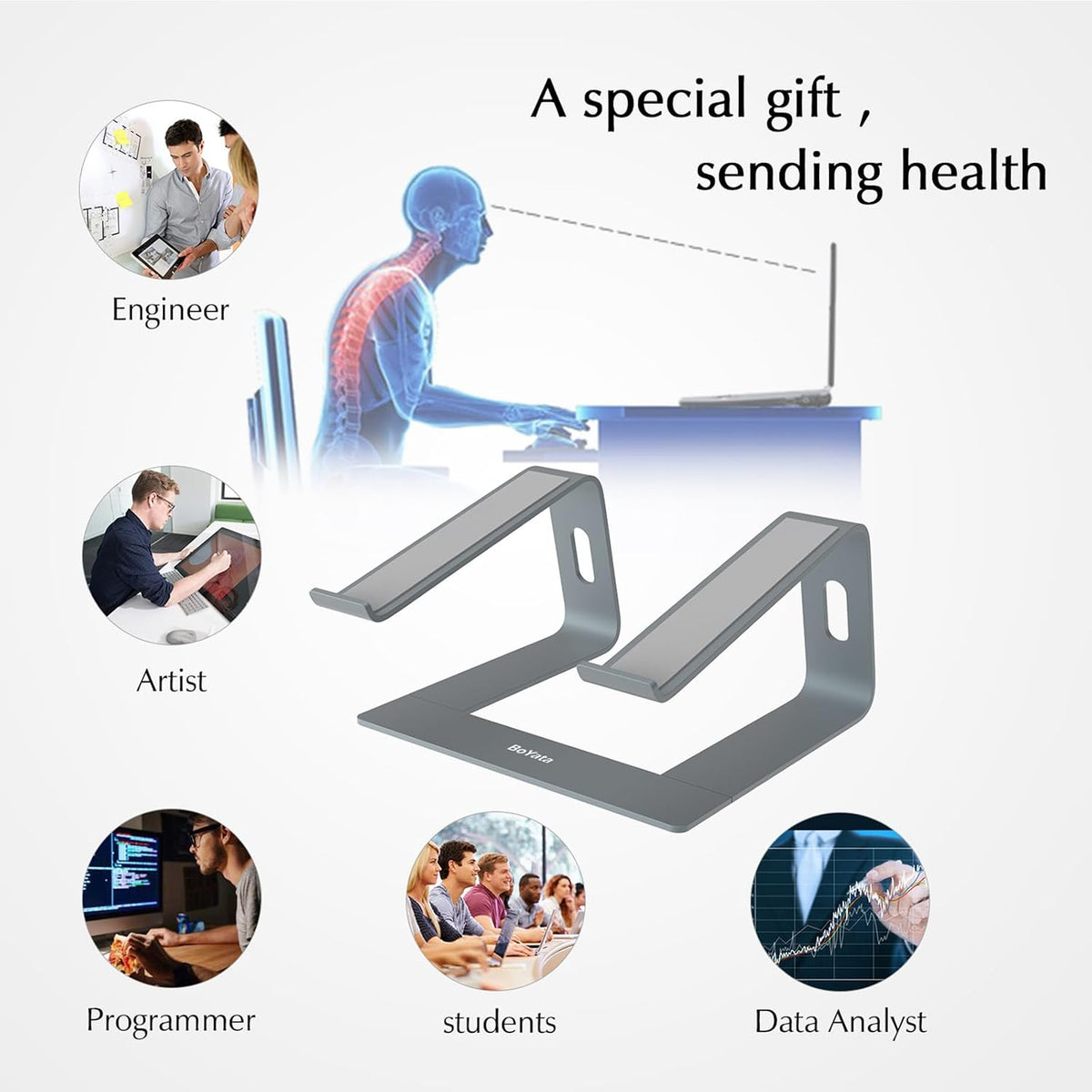 Laptop Stand, Ventilated Laptop Stand for Desk, Laptop Riser