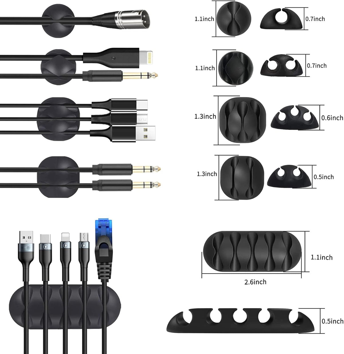 Cable Management, 142Pcs Cable Tidy Organiser for Home Office under Desk