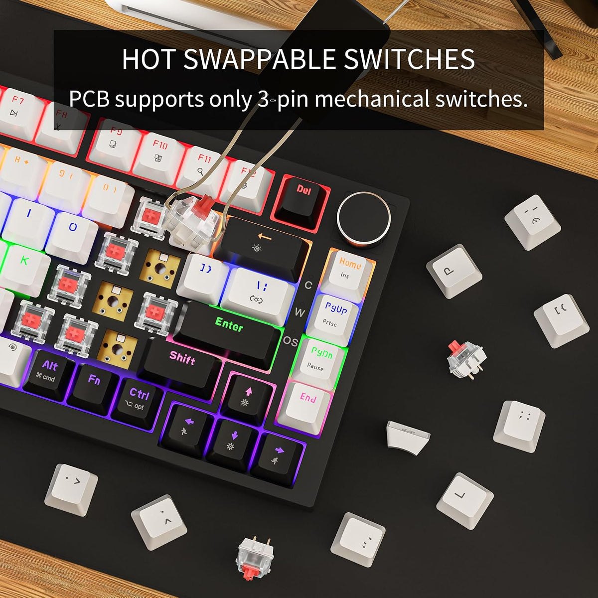 GM326 Mechanical Keyboard,Wired Gaming Keyboard,75% Percent Keyboard
