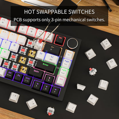 GM326 Mechanical Keyboard,Wired Gaming Keyboard,75% Percent Keyboard