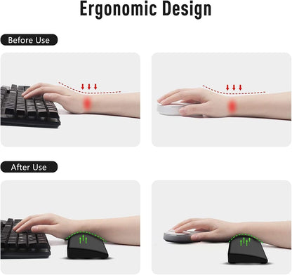 X Attack Shark Keyboard Wrist Rest for 60% Ultra-Compact Mini Mechanical Gaming Wireless Keyboard Aesthetic Ergonomic Approved Memory Foam Faux Leather Wrist anti Skid Wrist Support Cushion