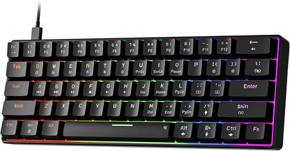 GM611 Gaming Keyboard,60% Percent Mechanical Keyboard Red Switches