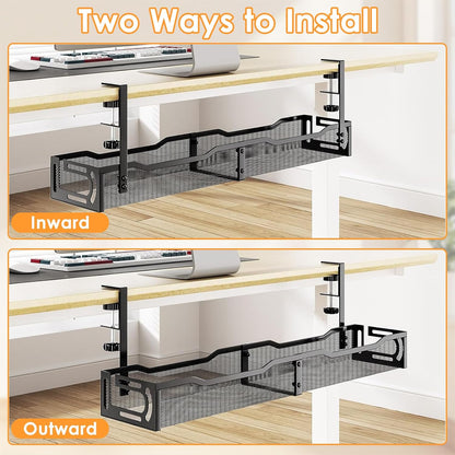 Cable Management, 25''/64CM Long under Desk Cable Management