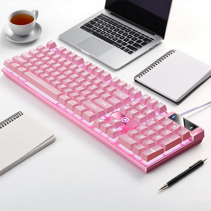 K500 Wired Keyboard Gaming Laptop Desktops PC Computer Office Accessories Low Profile Gamer Keyboards with Numpad