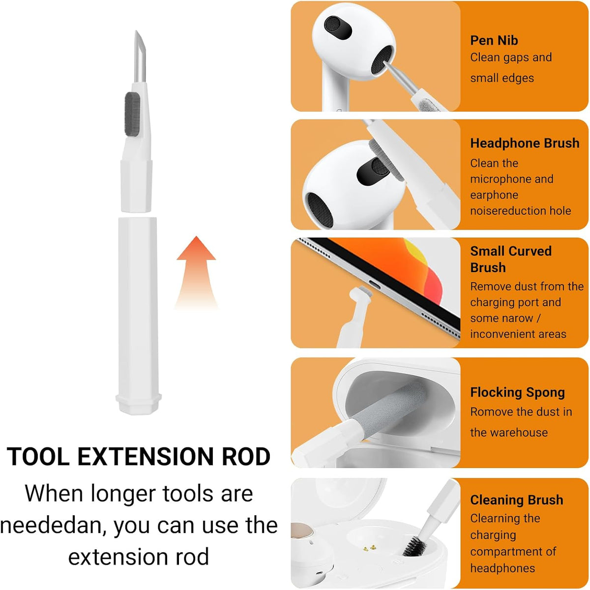Keyboard Cleaning Kit 20 in 1 Keyboard Cleaner Multifunctional Desk Gadgets