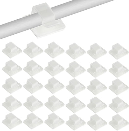 100 Pcs Self Adhesive Cable Clips Flat Cable Management Clips