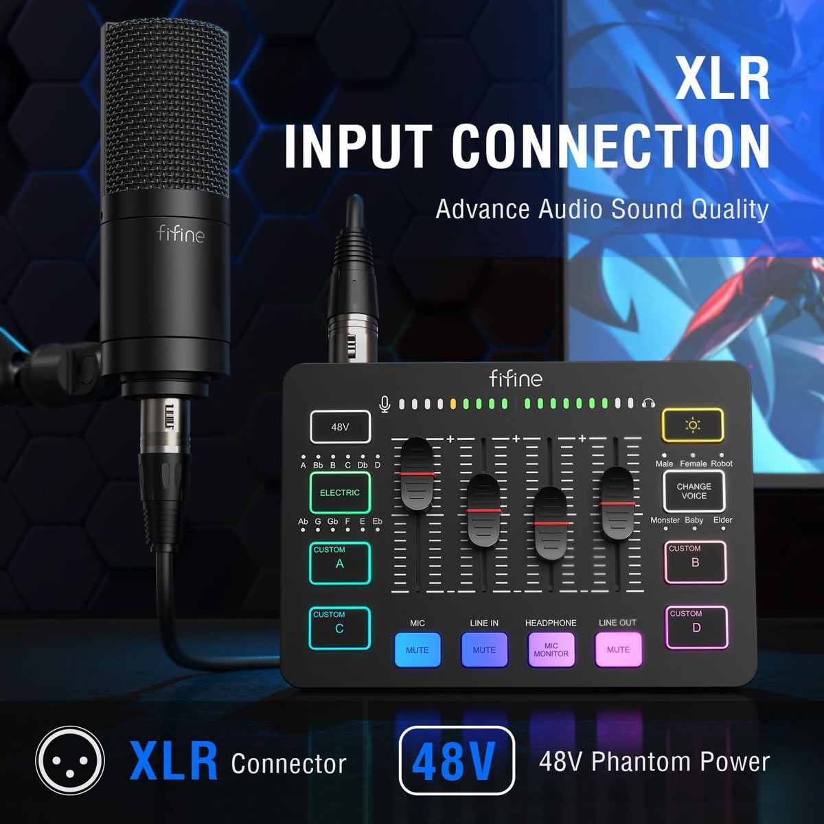 SC3 RGB Gaming Audio Mixer Interface