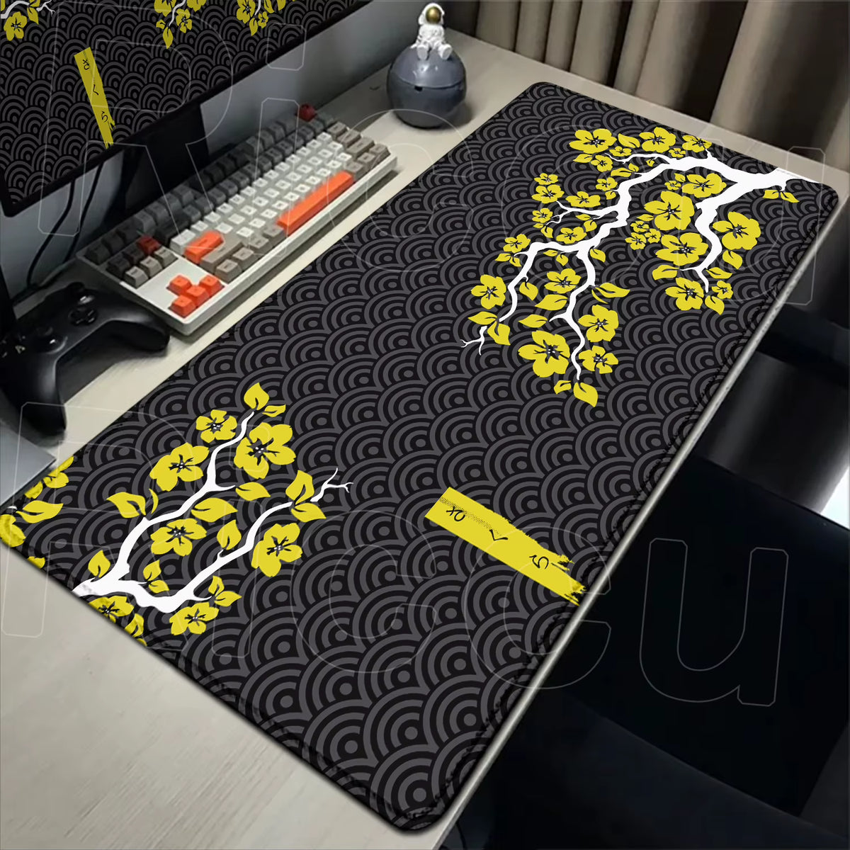 120X60Cm Large Mouse Pad Sakura Gamer Mousepad XXXL Mouse Mat Pc Accessories Rubber Desk Mat Purple Cherry Blossom Keyboard Mats