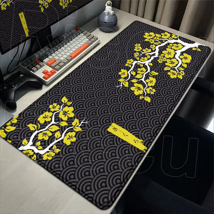 120X60Cm Large Mouse Pad Sakura Gamer Mousepad XXXL Mouse Mat Pc Accessories Rubber Desk Mat Purple Cherry Blossom Keyboard Mats