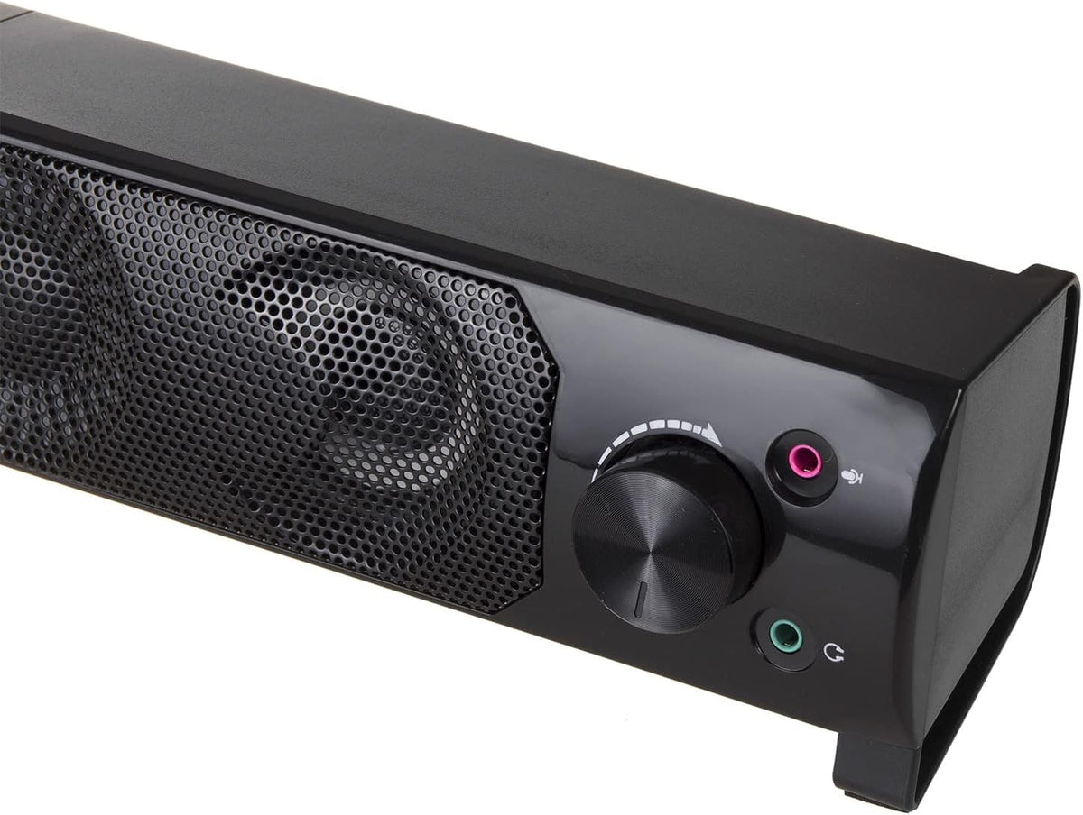AC955 2 in 1 PC Speaker Soundbar Computer RGB LED Backlight Stereo Gaming USB 2 X 3W AUX 3.5 Mm