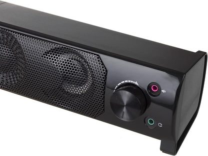 AC955 2 in 1 PC Speaker Soundbar Computer RGB LED Backlight Stereo Gaming USB 2 X 3W AUX 3.5 Mm