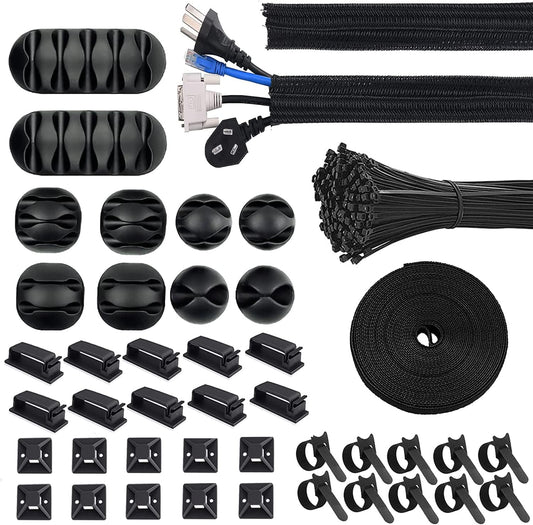 Cable Management, 142Pcs Cable Tidy Organiser for Home Office under Desk