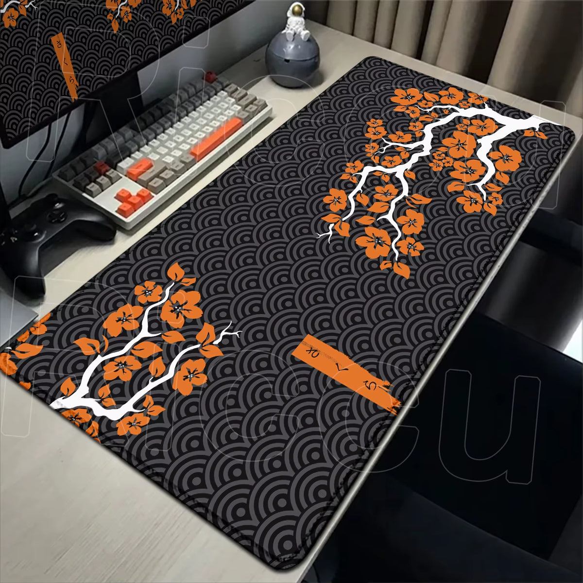120X60Cm Large Mouse Pad Sakura Gamer Mousepad XXXL Mouse Mat Pc Accessories Rubber Desk Mat Purple Cherry Blossom Keyboard Mats
