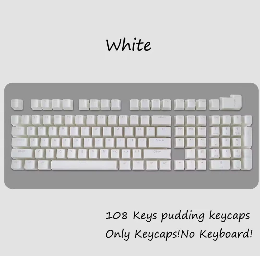 108-Key PBT Pudding Keycap Set – OEM Profile, RGB Backlit